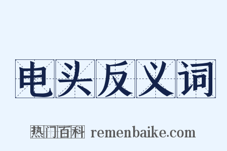 电头反义词是什么意思的图片